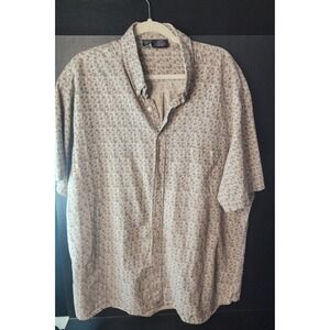 Maui Trading Company Shirt Mens XXL Cotton Beige Gray Hawaiian